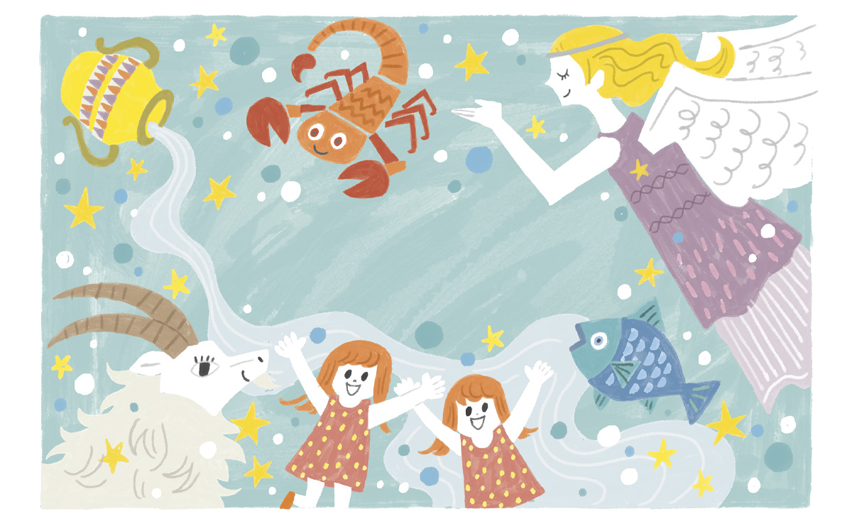 「流光七奈の12星座占い」イラスト